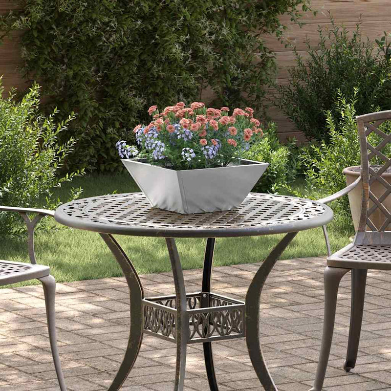 Load image into Gallery viewer, Vidaxl tuin bloempot 5 pcs zilver 35 x 35 x 15 cm roestvrij staal
