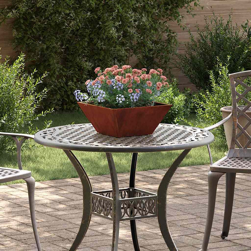 Load image into Gallery viewer, Vidaxl tuin bloempot roestig 35 x 35 x 15 cm cortenstaal
