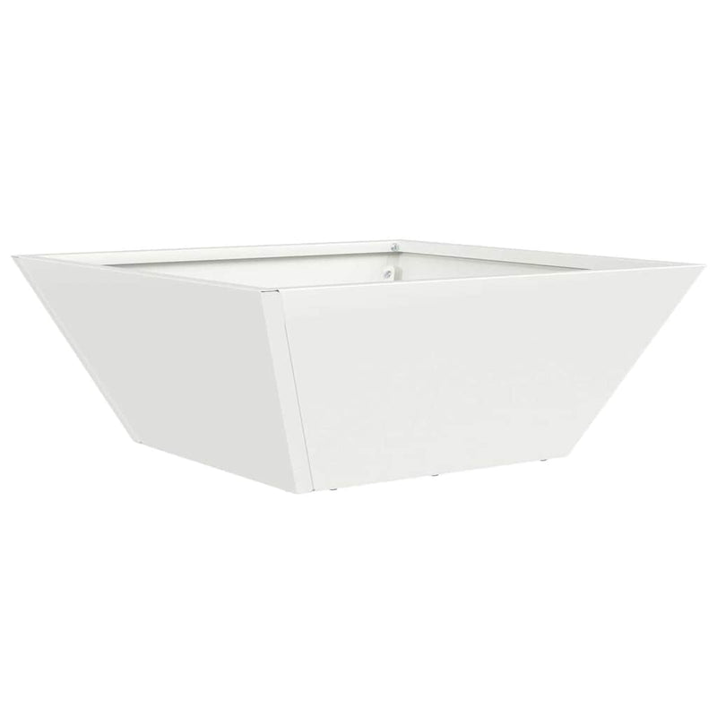 Load image into Gallery viewer, Vidaxl tuin bloempot wit 40 x 40 x 15 cm koudgewalst staal

