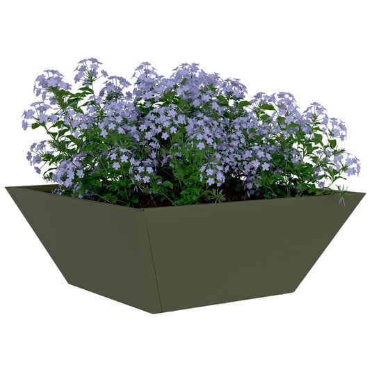 Vidaxl tuin bloempot 5 pcs olijf groen 40 x 40 x 15 cm