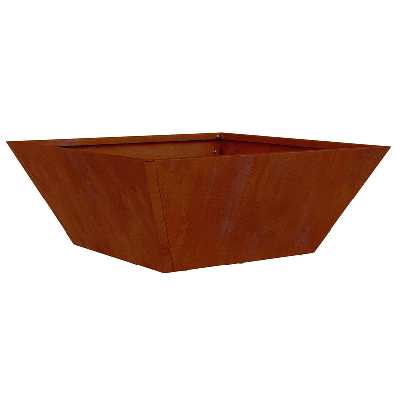 Load image into Gallery viewer, Vidaxl tuin bloempot roestig 40 x 40 x 15 cm cortenstaal
