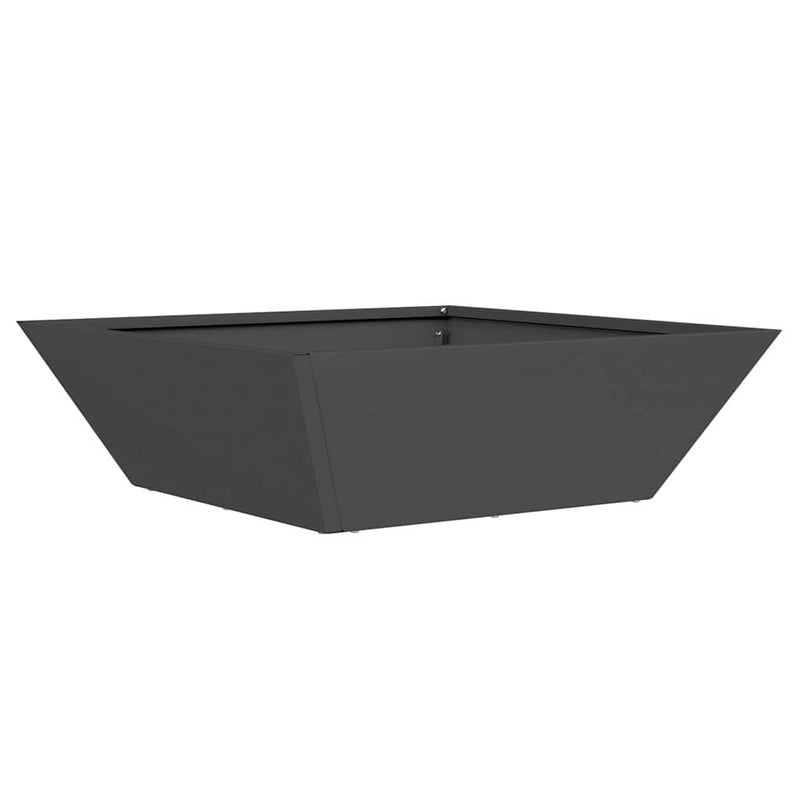 Load image into Gallery viewer, Vidaxl tuin bloempot zwart 50 x 50 x 15 cm koudgewalst staal
