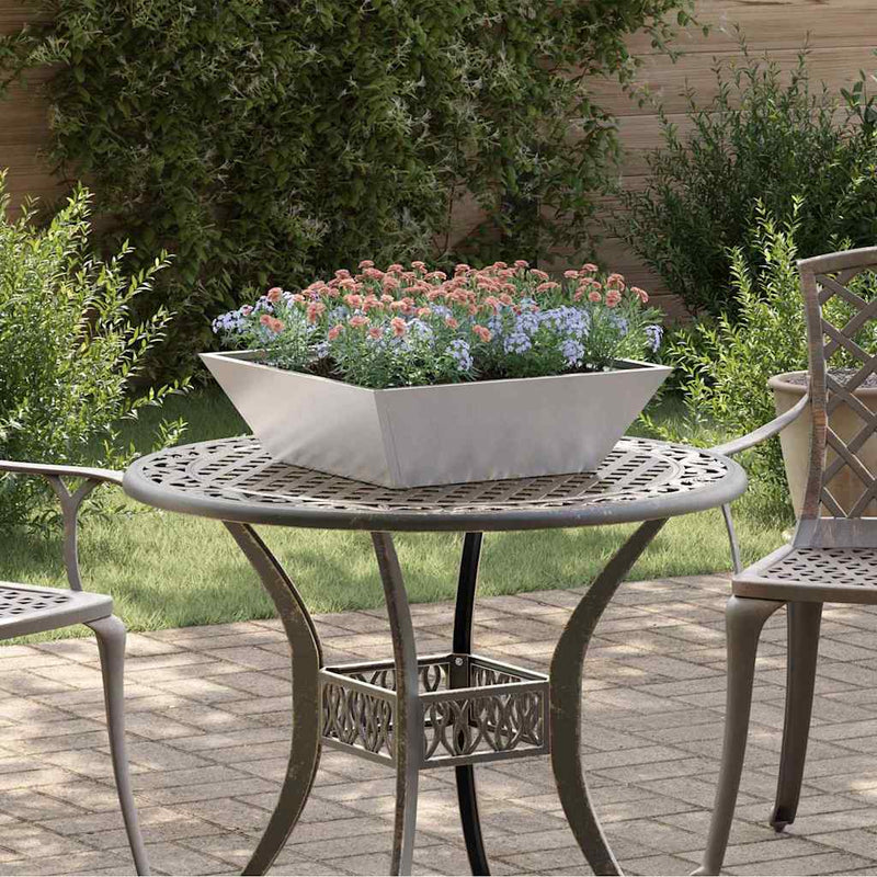 Load image into Gallery viewer, Vidaxl tuin bloempot zilver 50 x 50 x 15 cm roestvrij staal
