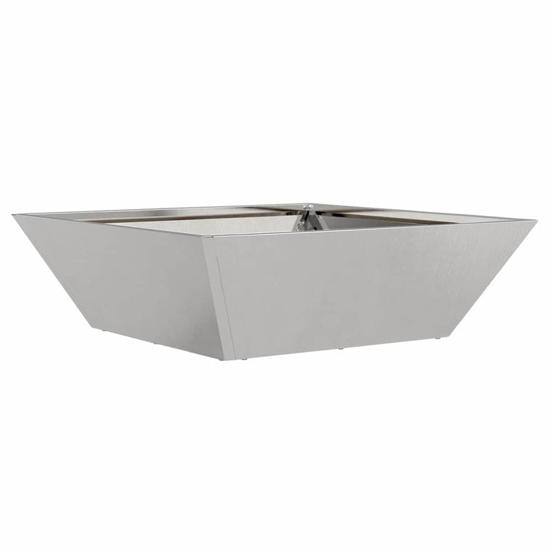 Load image into Gallery viewer, Vidaxl tuin bloempot zilver 50 x 50 x 15 cm roestvrij staal
