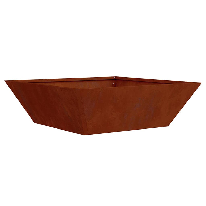 Load image into Gallery viewer, Vidaxl tuin bloempot roestig 50 x 50 x 15 cm cortenstaal
