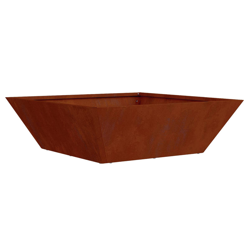 Load image into Gallery viewer, Vidaxl tuin bloempot roestig 50 x 50 x 15 cm cortenstaal
