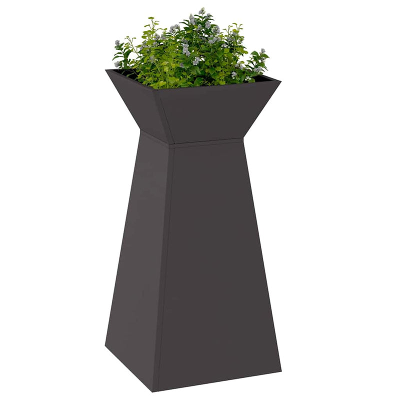 Load image into Gallery viewer, Vidaxl pilaar plantenbak zwart 35 x 35 x 73 cm
