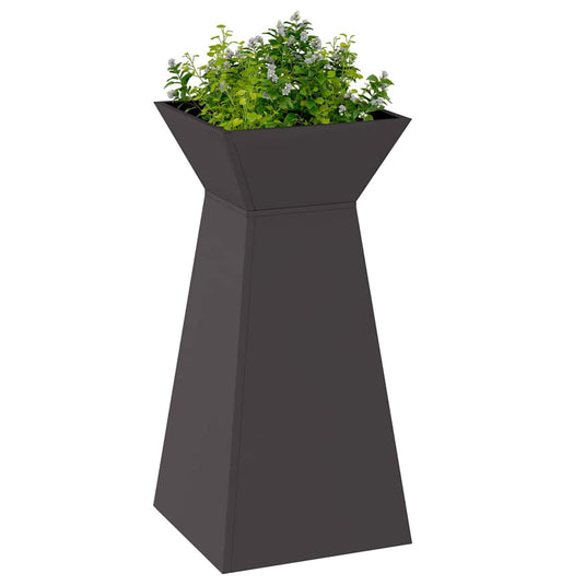 Vidaxl pilaar plantenbak 2 pcs zwart 35 x 35 x 73 cm
