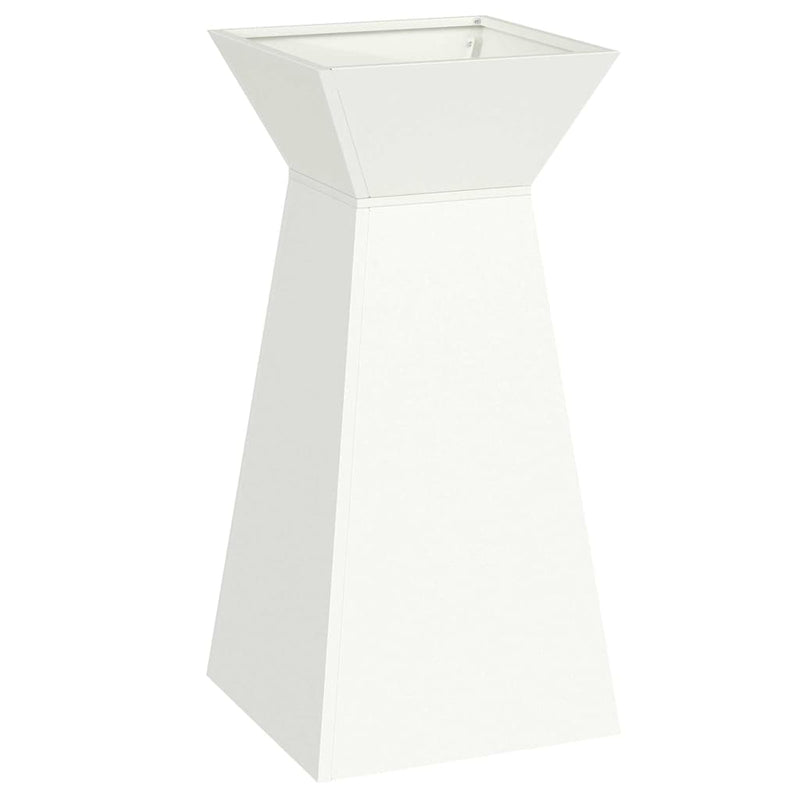 Load image into Gallery viewer, Vidaxl pilaar plantenbak wit 35 x 35 x 73 cm
