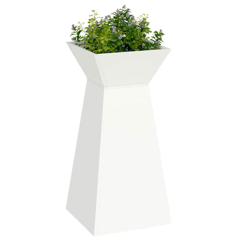 Load image into Gallery viewer, Vidaxl pilaar plantenbak wit 35 x 35 x 73 cm
