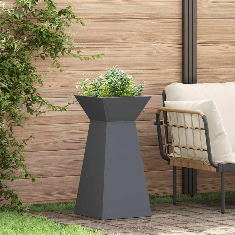 Load image into Gallery viewer, Vidaxl pilaar plantenbak antraciet 35 x 35 x 73 cm

