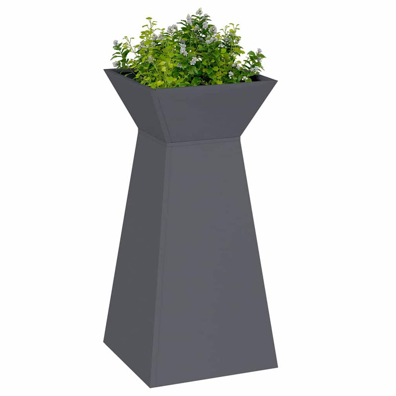 Load image into Gallery viewer, Vidaxl pilaar plantenbak 2 pcs antraciet 35 x 35 x 73 cm

