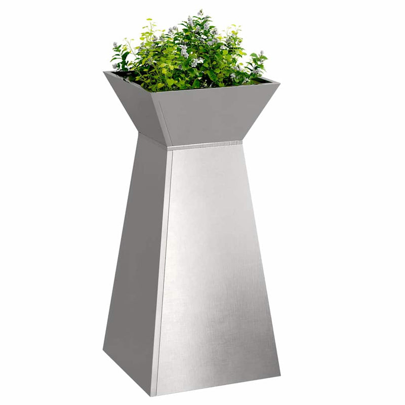 Load image into Gallery viewer, Vidaxl pilaar plantenbak 2 pcs zilver 35 x 35 x 73 cm
