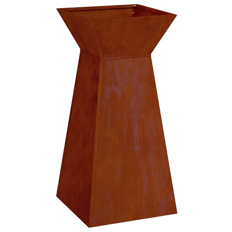 Load image into Gallery viewer, Vidaxl pilaar plantenbak zilver 35 x 35 x 73 cm cortenstaal
