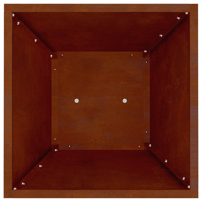 Load image into Gallery viewer, Vidaxl pilaar plantenbak zilver 35 x 35 x 73 cm cortenstaal
