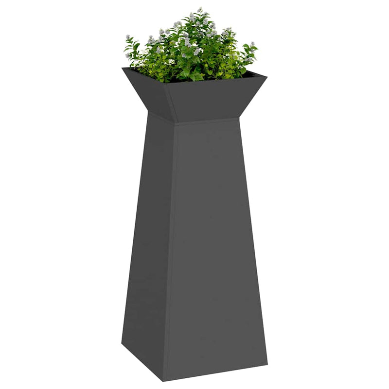 Load image into Gallery viewer, Vidaxl pilaar plantenbak zwart 40 x 40 x 100 cm
