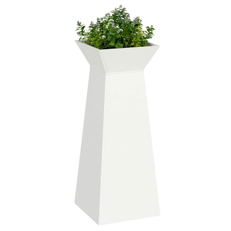Load image into Gallery viewer, Vidaxl pilaar plantenbak wit 40 x 40 x 100 cm
