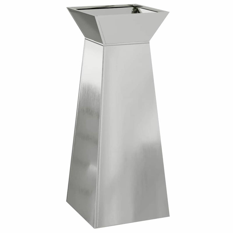 Load image into Gallery viewer, Vidaxl pilaar plantenbak zilver 40 x 40 x 100 cm
