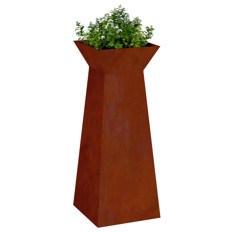 Load image into Gallery viewer, Vidaxl pilaar plantenbak zilver 40 x 40 x 100 cm
