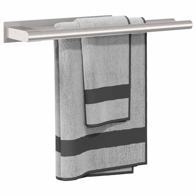 Load image into Gallery viewer, Vidaxl handdoekrek zilver 40 x 9 x 4 cm roestvrij staal
