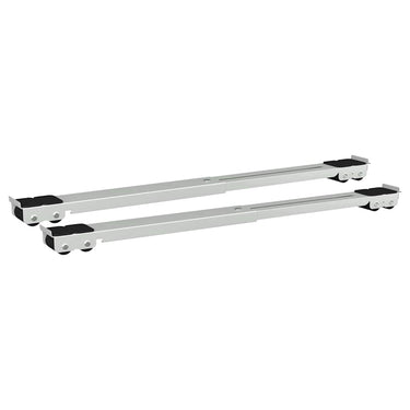 Vidaxl wasmachinebasis 2 pcs zilver 72 x 5 x 4,5 cm roestvrij staal
