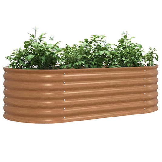 Vidaxl verhoogd bed bruin 160 x 80 x 44 cm staal