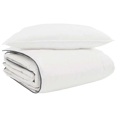 Vidaxl winter dekbed met kussen 2 pcs wit donsveertjes