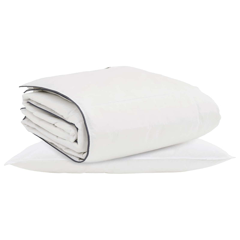 Load image into Gallery viewer, Vidaxl winter dekbed met kussen 2 pcs wit donsveertjes
