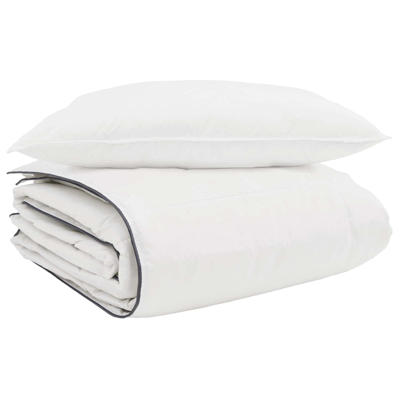 Load image into Gallery viewer, Vidaxl winter dekbed met kussen 2 pcs wit donsveertjes
