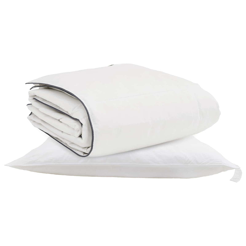 Load image into Gallery viewer, Vidaxl winter dekbed met kussen 2 pcs wit donsveertjes
