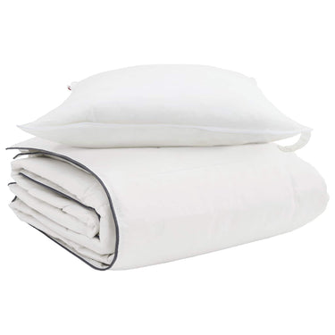 Vidaxl winter dekbed met kussen 2 pcs wit donsveertjes