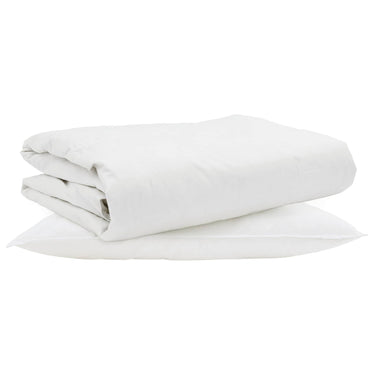 Vidaxl zomer dekbed met kussen 2 pcs wit donsveertjes