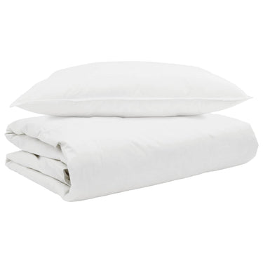 Vidaxl zomer dekbed met kussen 2 pcs wit donsveertjes