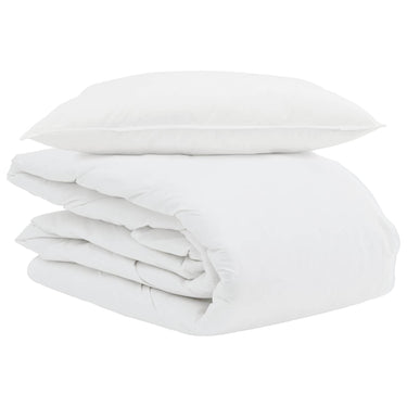 Vidaxl zomer dekbed met kussen 2 pcs wit donsveertjes