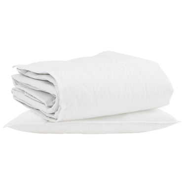 Vidaxl winter dekbed met kussen 2 pcs wit donsveertjes