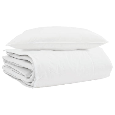 Vidaxl winter dekbed met kussen 2 pcs wit donsveertjes
