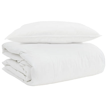 Vidaxl 2-in-1 dekbed met kussen 2 pcs wit donsveertjes