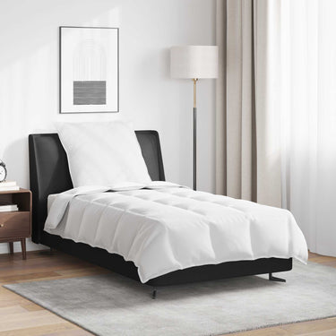 Vidaxl 2-in-1 dekbed met kussen 2 pcs wit donsveertjes