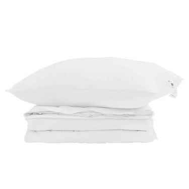 Vidaxl 2-in-1 dekbed met kussen 2 pcs wit donsveertjes