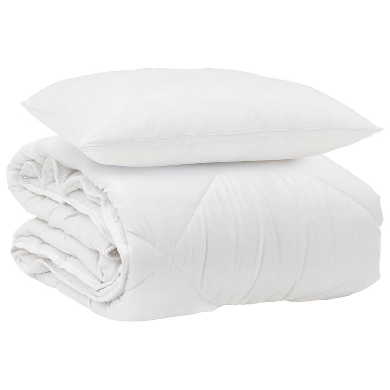 Load image into Gallery viewer, Vidaxl het duvet voor elk seizoen met kussen 2 pcs wit microvezel
