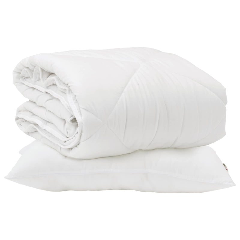 Load image into Gallery viewer, Vidaxl het duvet voor elk seizoen met kussen 2 pcs wit microvezel
