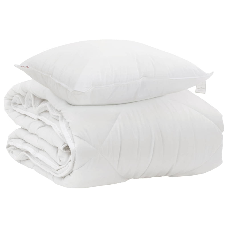 Load image into Gallery viewer, Vidaxl het duvet voor elk seizoen met kussen 2 pcs wit microvezel
