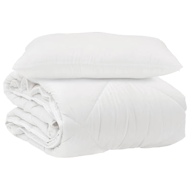 Vidaxl dekbed met kussen 2 pcs wit microvezel