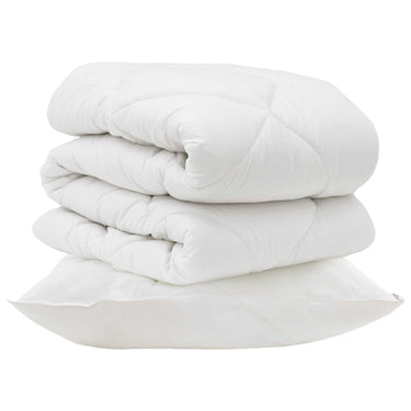 Vidaxl dekbed met kussen 2 pcs wit microvezel