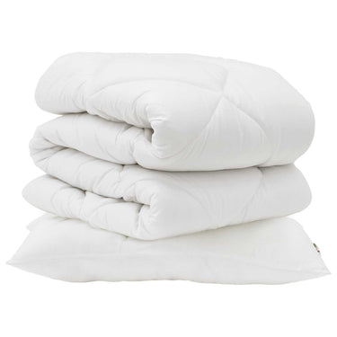 Vidaxl dekbed set met kussen 2 pcs wit microvezel