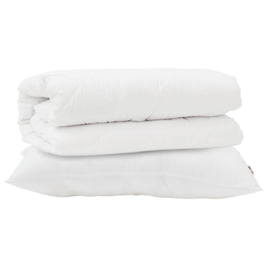 Vidaxl dekbed set met kussen 2 pcs wit microfibre