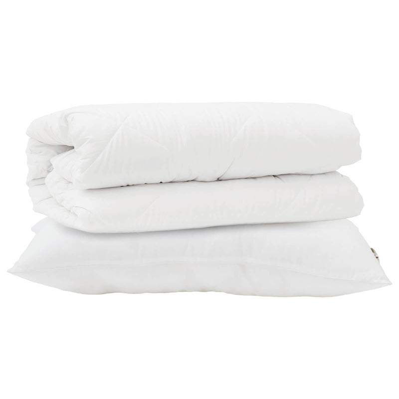 Load image into Gallery viewer, Vidaxl dekbed set met kussen 2 pcs wit microfibre
