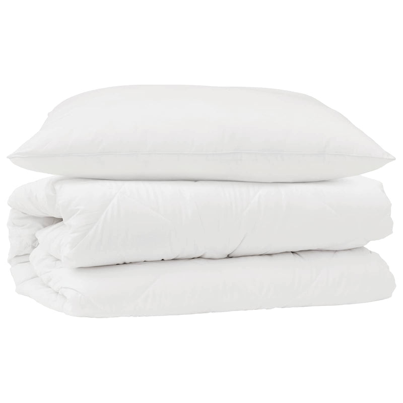 Load image into Gallery viewer, Vidaxl dekbed set met kussen 2 pcs wit microfibre
