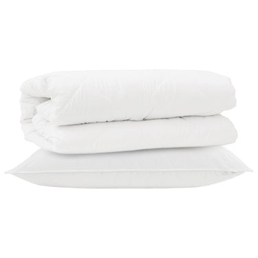 Vidaxl dekbed set met kussen 2 pcs wit microfibre