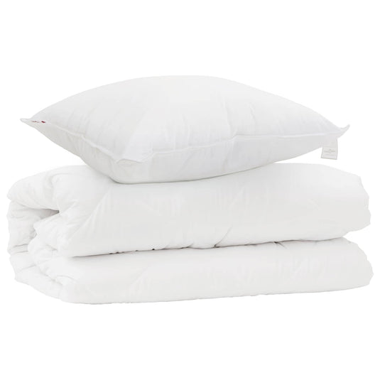 Vidaxl dekbed set met kussen 2 pcs wit microfibre